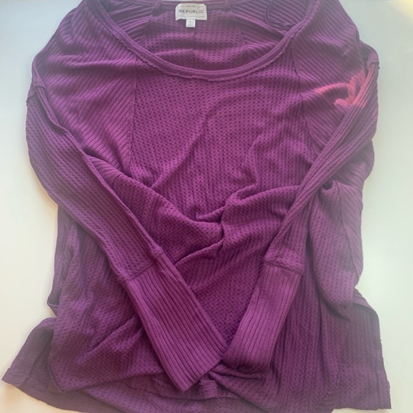 For The Republic Tops - For The Republic Purple Long Sleeve Top